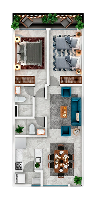 Distribución Modelo B