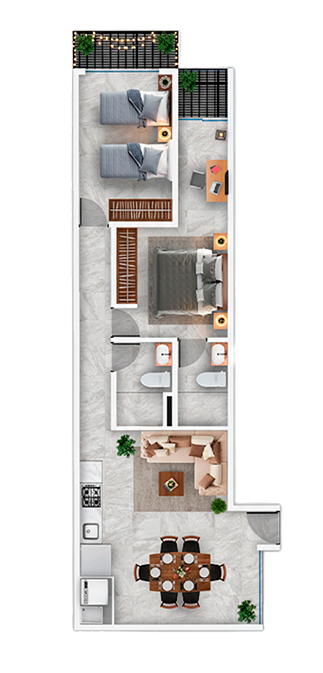 Distribución Modelo C