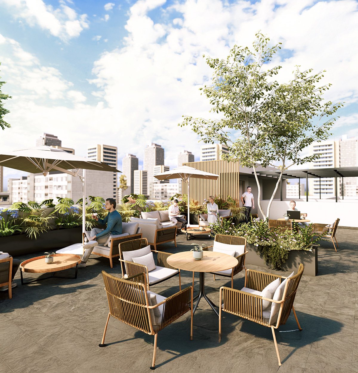 Roof Garden Exclusivo Central Residencial Narvarte - Vista panorámica 360° departamentos lujo CDMX